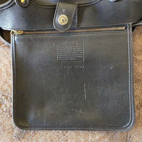 Vintage COACH LEGACY LARGE SHOPPER Black Leather Shoulder Bag Purse 9090 USA - Picture 9 of 16